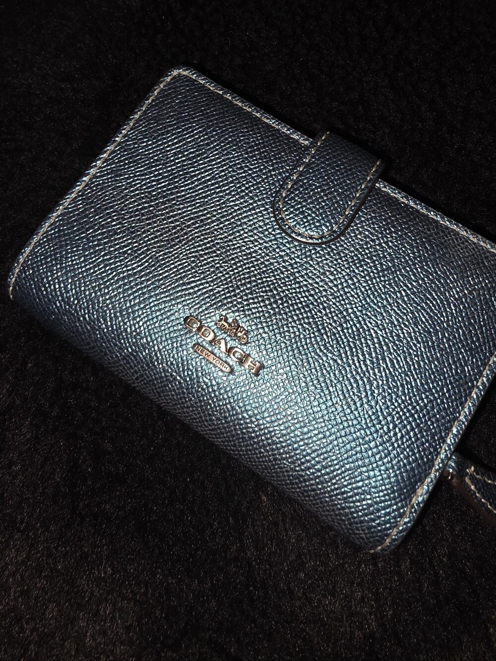 Coach Metillac Teal Compact Wallet